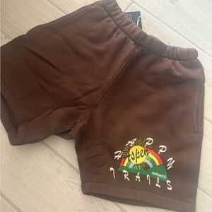 mad happy aspen trail fleece shorts